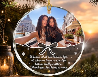 Custom Photo Ornament For Friends, Bestie Ornament, Best Friends Photo Ornament, Personalized Photo Ornament, Friendship Photo Ornament