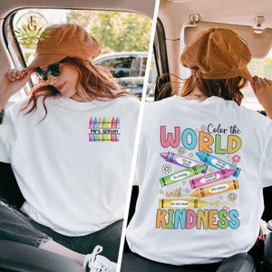 Colorful Crayons Shirt, Back to School Shirt,  Teacher Kindness Shirt, Colorful Teacher Shirt, Elementary Team Teacher Shirt, Pre K Teacher