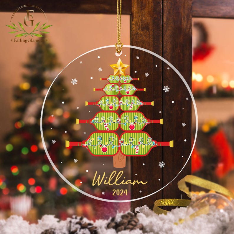 Pickleball Ornament Perfect Christmas Gift for Pickleball Lovers
