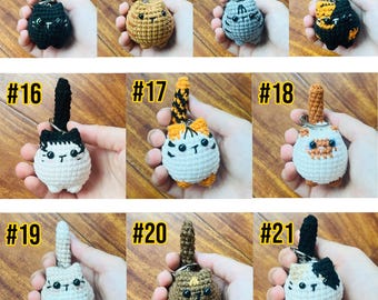 Crochet Cute Cat Keychain, Buy 2 Get 1, Handmade Mini Crochet Amigurumi Cat Keychain, Cute Animal Keyring, Crochet Cat, Cute Cat Gifts