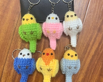Crochet Bird Keychain: Handmade Amigurumi Parrot Bag Charm