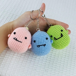 Crochet Dinosaur Keychain: Handmade Amigurumi Dino Bag Charm