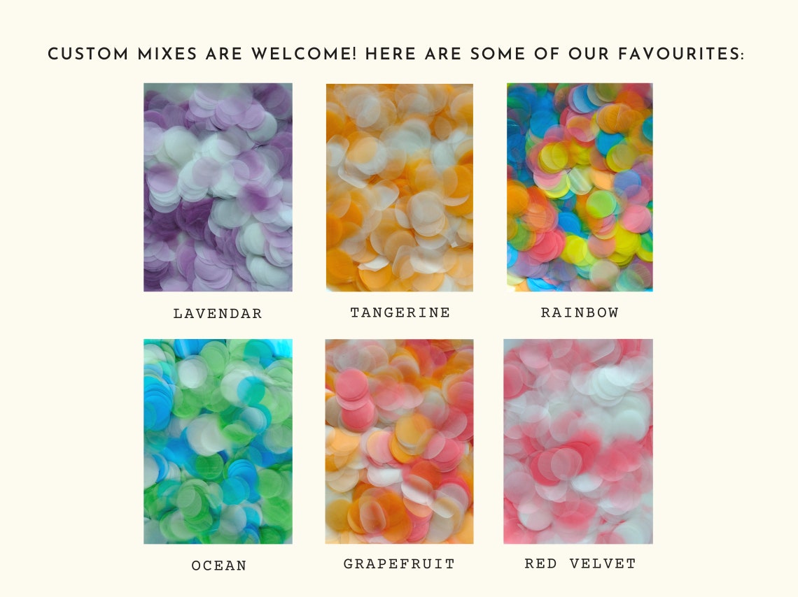 Rice Paper Confetti Biodegradable Water Soluble Confetti Etsy Canada