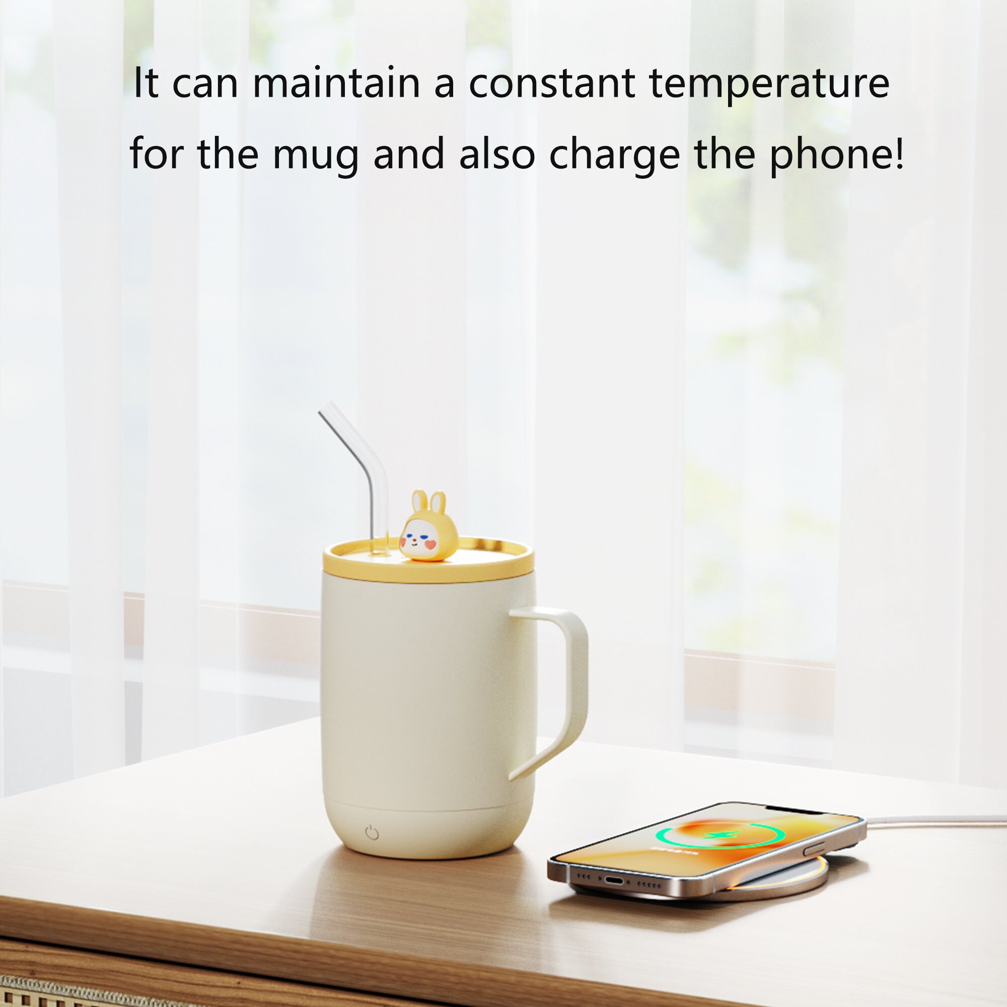 DULO Smart Electric Coffee Mug Warmer, Heater Travel Cup, Temperature  Control Mugs, Self Heated Coffee Cup Rechargeable, Battery Operated,  Reminder to