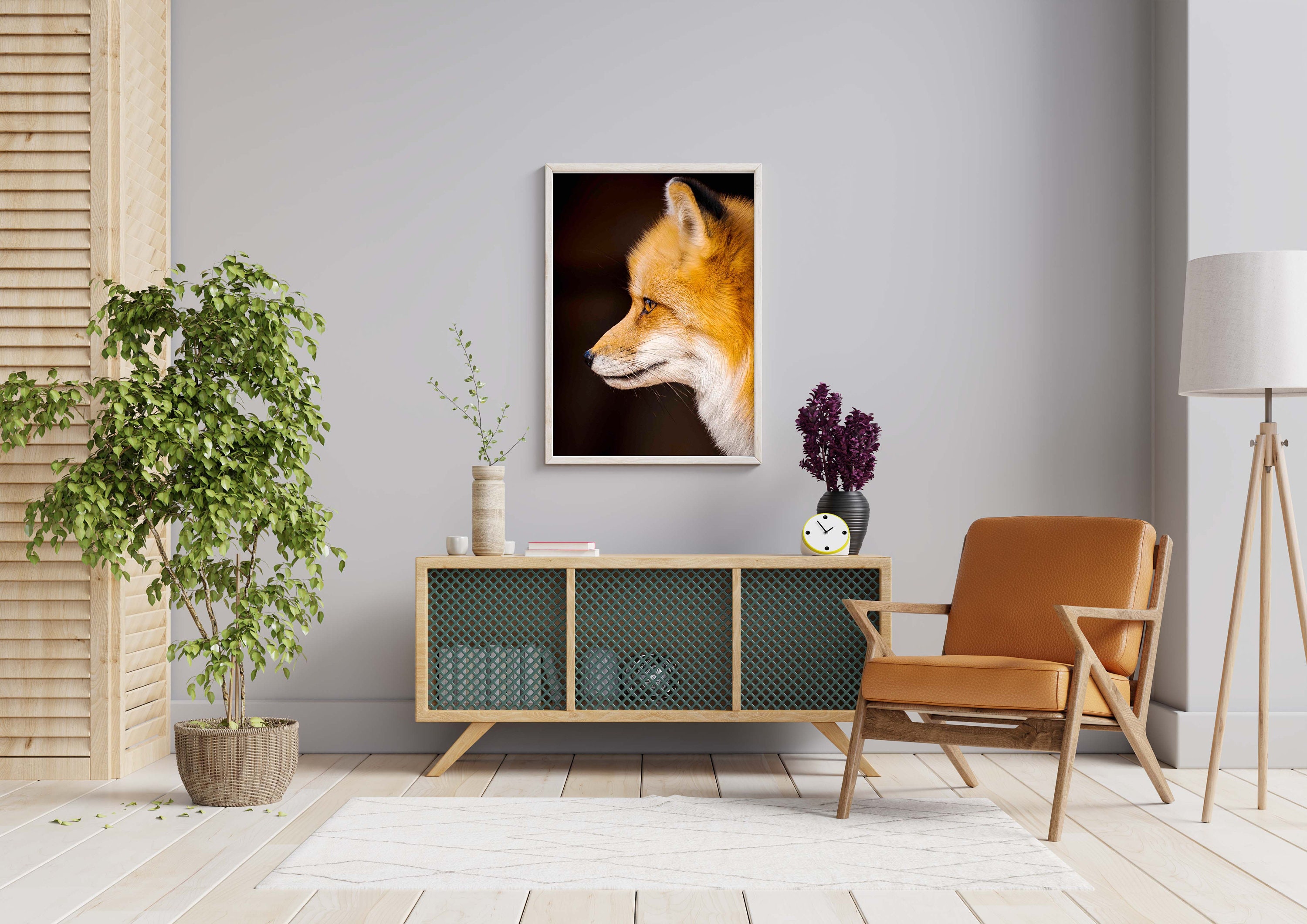 Leinwandbild 4-teilig modern Red Fox II