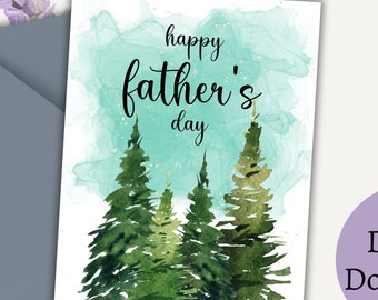 Happy Father's Day Card, Simple Father's Day Greeting Card, Simplistic Greeting Card, Blank Inside Father's Day Card, Card for Dad