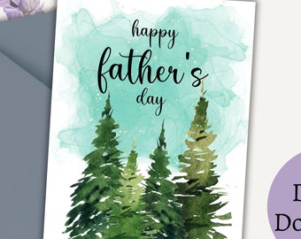 Tarjeta feliz del Día del Padre, Tarjeta de felicitación simple del Día del Padre, Tarjeta de felicitación simplista, Tarjeta interior en blanco del Día del Padre, Tarjeta para papá