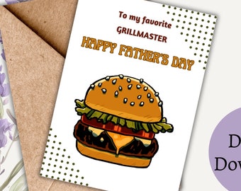 Tarjeta de Feliz Día del Padre, Tarjeta de felicitación sencilla para el Día del Padre, Tarjeta de felicitación divertida, Tarjeta del Día del Padre con interior en blanco