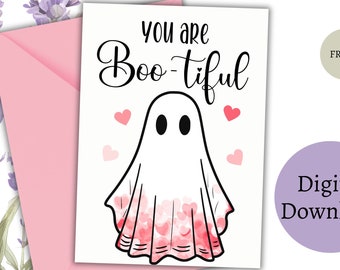 Eres Bootiful Tarjeta del Día de San Valentín para novia, Tarjeta espeluznante del Día de San Valentín para novio, Tarjeta paranormal para el Día de San Valentín Boo Ghost