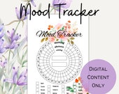 Mood Tracker Printable, Habit Tracking, Mental Health, Bullet Journal PDF