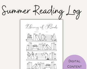 Registro de lectura para el programa de lectura de verano, Seguimiento de libros para lectura de verano, Seguimiento de lectura para niños, Lista de lectura imprimible para adultos