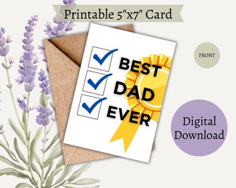 Tarjeta de Feliz Día del Padre, Tarjeta de felicitación sencilla para el Día del Padre, Tarjeta de felicitación minimalista, Tarjeta del Día del Padre con interior en blanco