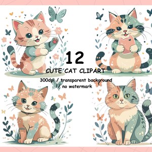 Cat Clip art,Cartoon Cat Clip art,Sleeping Cat Clipart,Cat Clipart,Cat PNG,Cute cat Clipart,Sublimation Design,Cat Paw Clipart