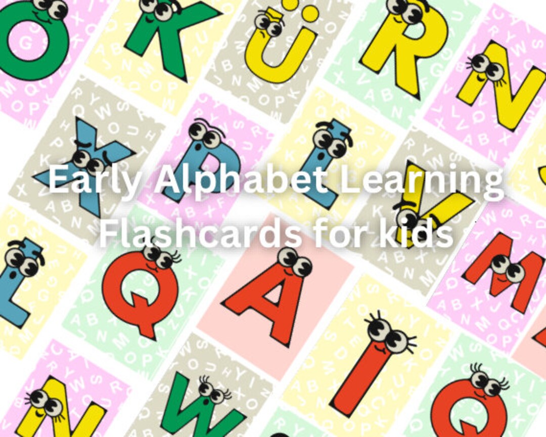 Alphabet Flashcards Flashcards Alphabet for Kids Kids Etsy