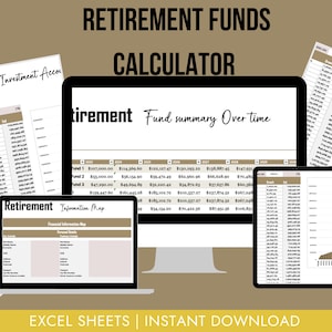 退職金計算機と積立金 Excel テンプレート - ゴールド ミニマリスト