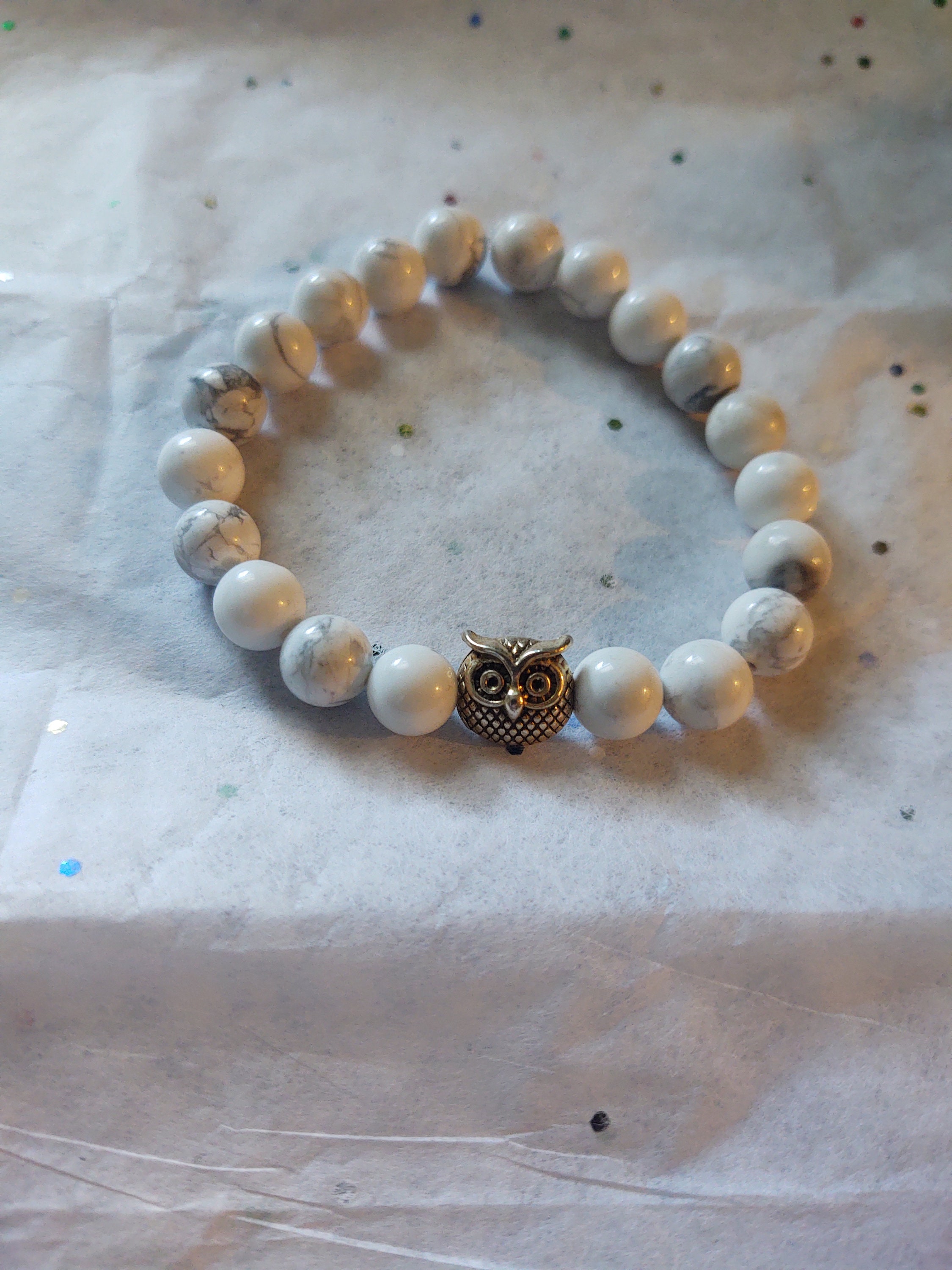 Owl marble bracelet 16 cm