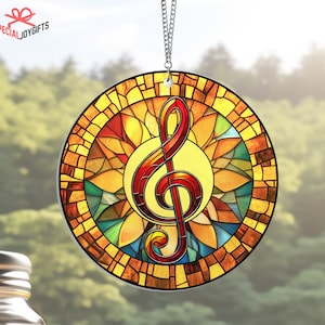Musical Suncatcher Window Hanging, Music Ornament Window Decor, Musician Gift, Music Teacher Gift, Music Lover gift, Piano Teacher Gifts