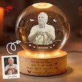Custom Photo Memorial Night Light, Mom Loss Crystal Ball Light, Mom Remembrance Gift, Dad Memorial Gift, Loss of Father Gift, Sympathy Gift