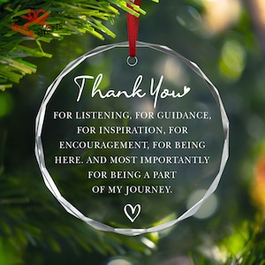 Thank You Glass Ornament Gift, Thank You Gift, Thank You Gift for Teacher, We Thank You Gift,Appreciation Gift, Retirement Gift,Leaving Gift