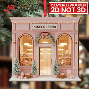 Personalized Wood Bakery Ornament, Baking Gift Ornament, Baking lover gift,Gift for Housekeeper,Baking store,Bakery Gifts,Christmas Ornament