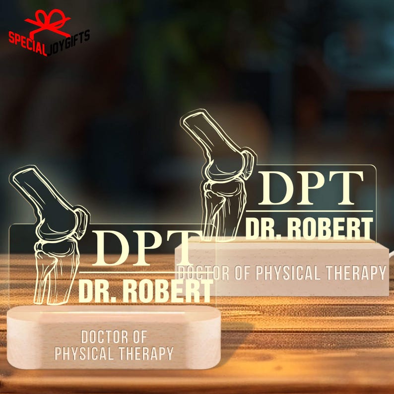 Custom Doctor of Physical Therapy Night Light, DPT Degree Graduation ...