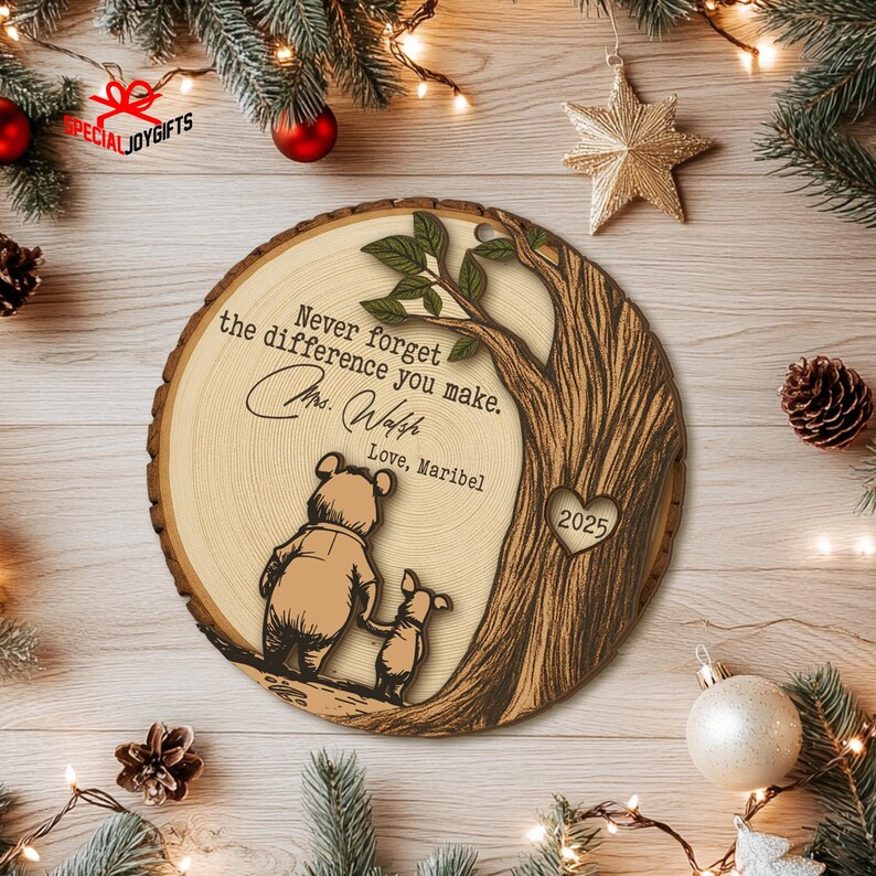 Adorno navideño para profesores, regalo de agradecimiento para profesores, adorno de agradecimiento para profesores, regalo de fin de año para profesores, regalos para profesores de parte de los alumnos. imagen 5