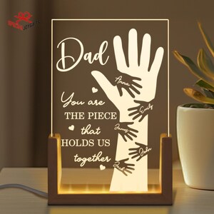 Personalized Father's Day Gift, Best Dad Gift From Kid, LED Light Gift for Dad, Bedroom Night Light, Gift For Husband, Gift For Parents
