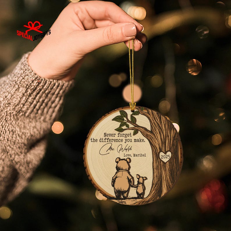 Adorno navideño para profesores, regalo de agradecimiento para profesores, adorno de agradecimiento para profesores, regalo de fin de año para profesores, regalos para profesores de parte de los alumnos. imagen 6
