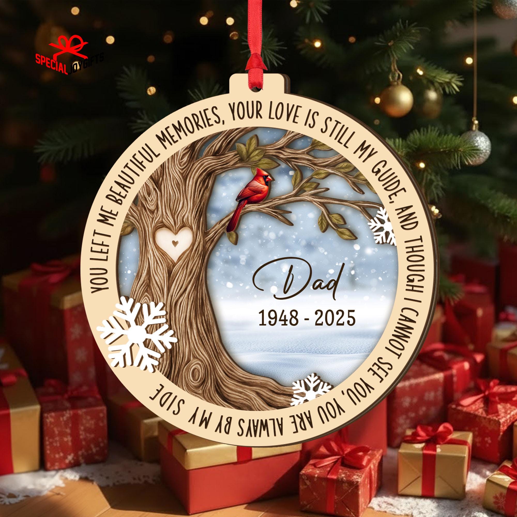 Cardinal Memorial Ornament Wooden 2 Layered, in Loving Memory Christmas ...