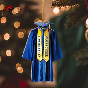 Personalized Graduation Ornament 2024, 2D Flat Acrylic Ornament not 3D, High School College Ornament Graduation Gift College Graduation Gift