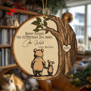Adorno navideño para profesores, regalo de agradecimiento para profesores, adorno de agradecimiento para profesores, regalo de fin de año para profesores, regalos para profesores de parte de los alumnos. imagen 9