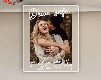 Couple Photo Car Visor Clip, Fathers Day Gift For Him Anniversary, Drive Safe Gift, Couples Keepsake, Husband Gift Boyfriend Car Accessorie