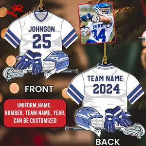 Personalized Lacrosse Acrylic Ornaments, Lacrosse Gifts, Team Gift, Athlete Gift, Sports Gift, Custom Ornament, Lacrosse, Sport Ornaments