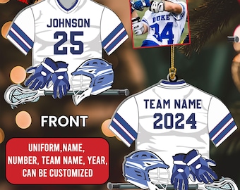 Personalized Lacrosse Acrylic Ornaments, Lacrosse Gifts, Team Gift, Athlete Gift, Sports Gift, Custom Ornament, Lacrosse, Sport Ornaments