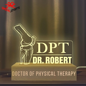 Custom Doctor of Physical Therapy Night Light, DPT Degree Graduation Gifts, Physical Therapist Gift, DPT Night Light, Physical Therapy Grad