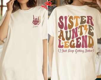 Cool Aunts Club Comfort Colors, Sister Auntie Legend Tee, Auntie Shirt, Aunt to Be Gift, New Aunt Shirt, Mother's Day Gifts,BabyAnnouncement