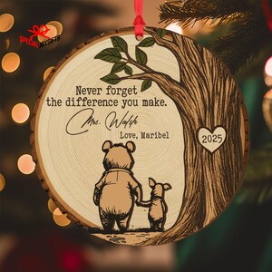 Adorno navideño para profesores, regalo de agradecimiento para profesores, adorno de agradecimiento para profesores, regalo de fin de año para profesores, regalos para profesores de parte de los alumnos. imagen 2