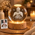 Custom Photo Memorial Night Light, Mom Loss Crystal Ball Light, Mom Remembrance Gift, Dad Memorial Gift, Loss of Father Gift, Sympathy Gift