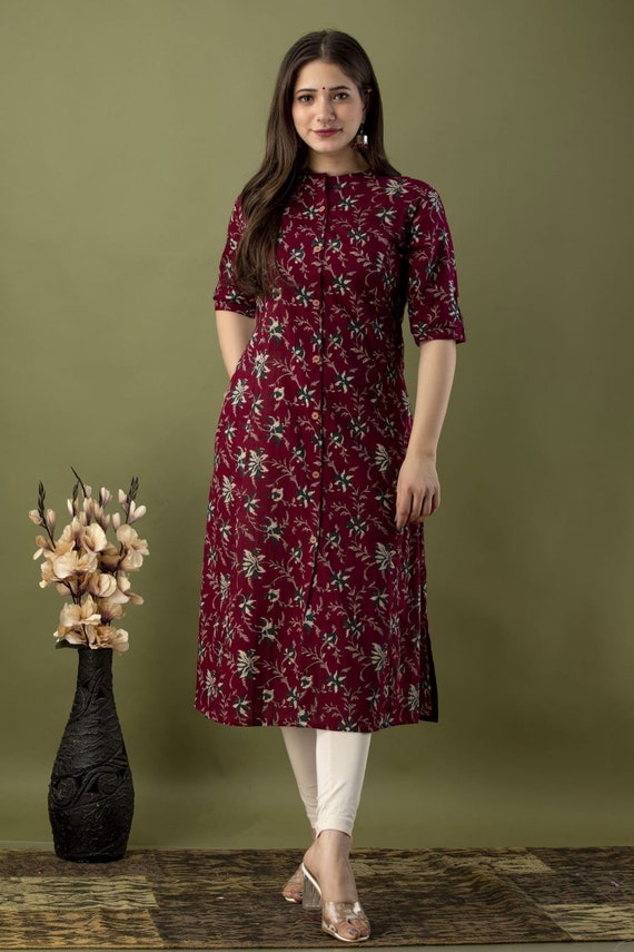 South Cotton Striped Straight Kurti And Pant With Embroidery in Jaipur at  best price by Kurti Fashion - Justdial