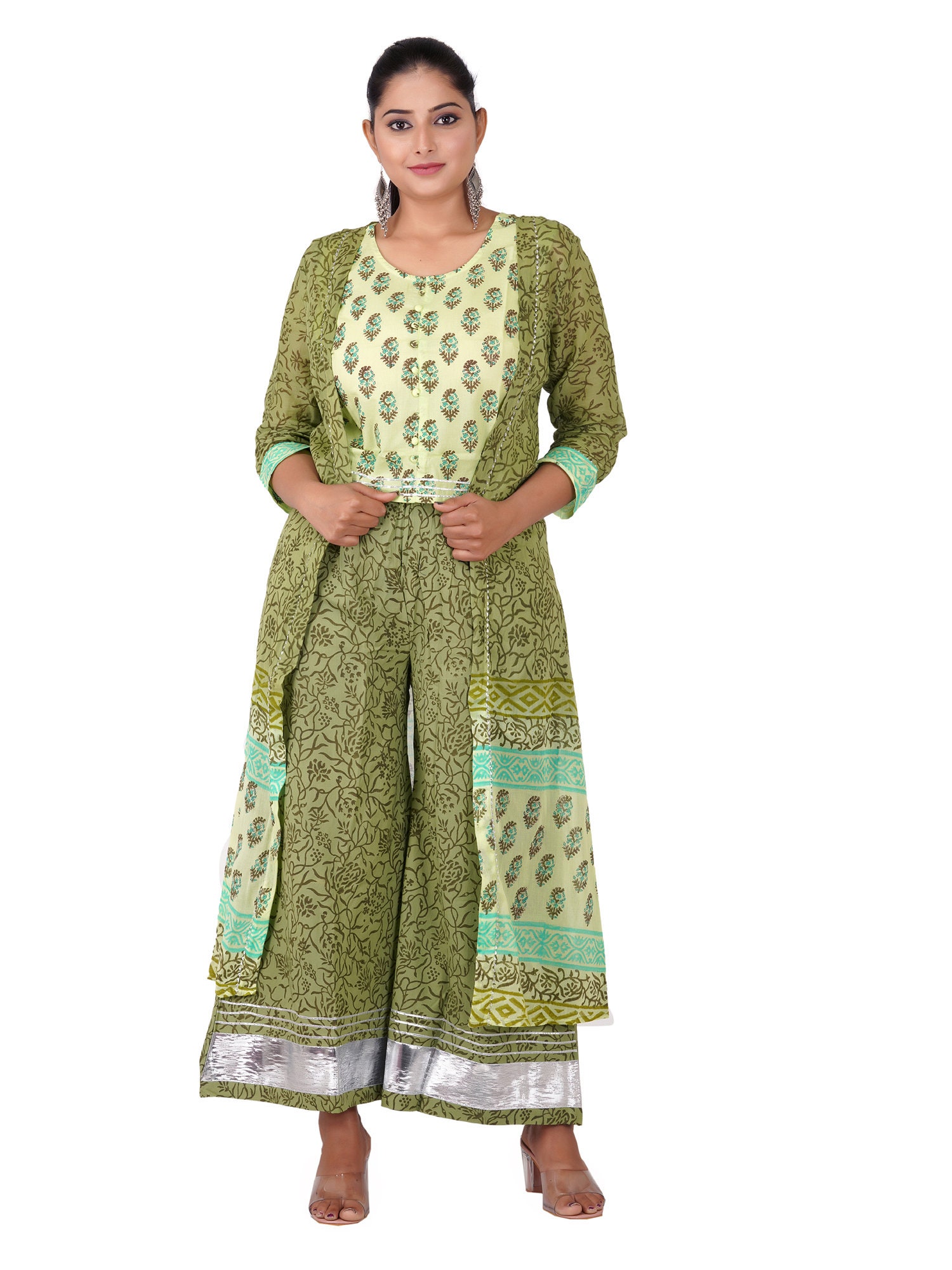 Ethnic kurti with long shrug cheap