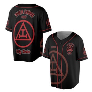 Custom Name Royal Arch Masonry York Rite Freemasonry Masonic Chapter Name Number Name Freemason Multi Color Baseball Jersey S-5XL