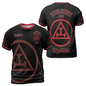 Custom Name Royal Arch Masonry York Rite Freemasonry Masonic Chapter Name Number Name Freemason Multi Color Unisex T-shirt Size S-5XL