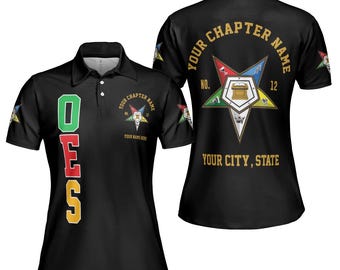 Customize Order of the Eastern Star OES Sisters Colorful Women's Polo Shirt S-5XL
