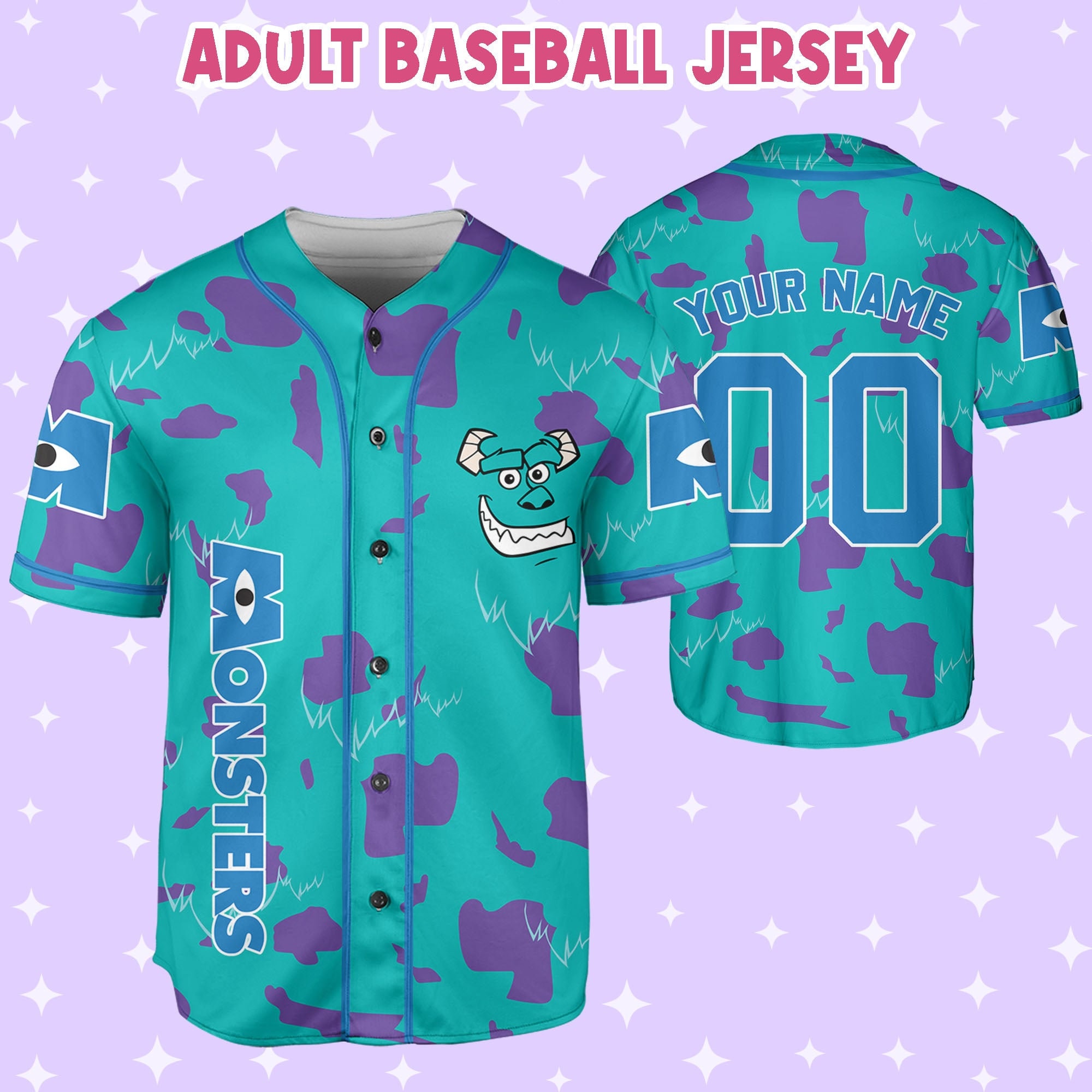 Personalized Disney Monsters Inc Cosplay Sully Texture Jersey Etsy