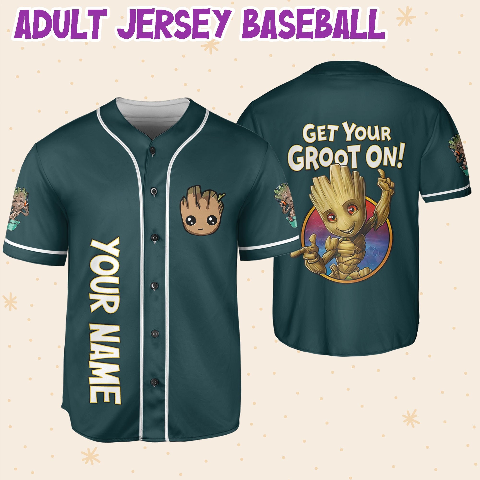 Discover Personalize Get Your Groot On GOTG Baseball Jersey