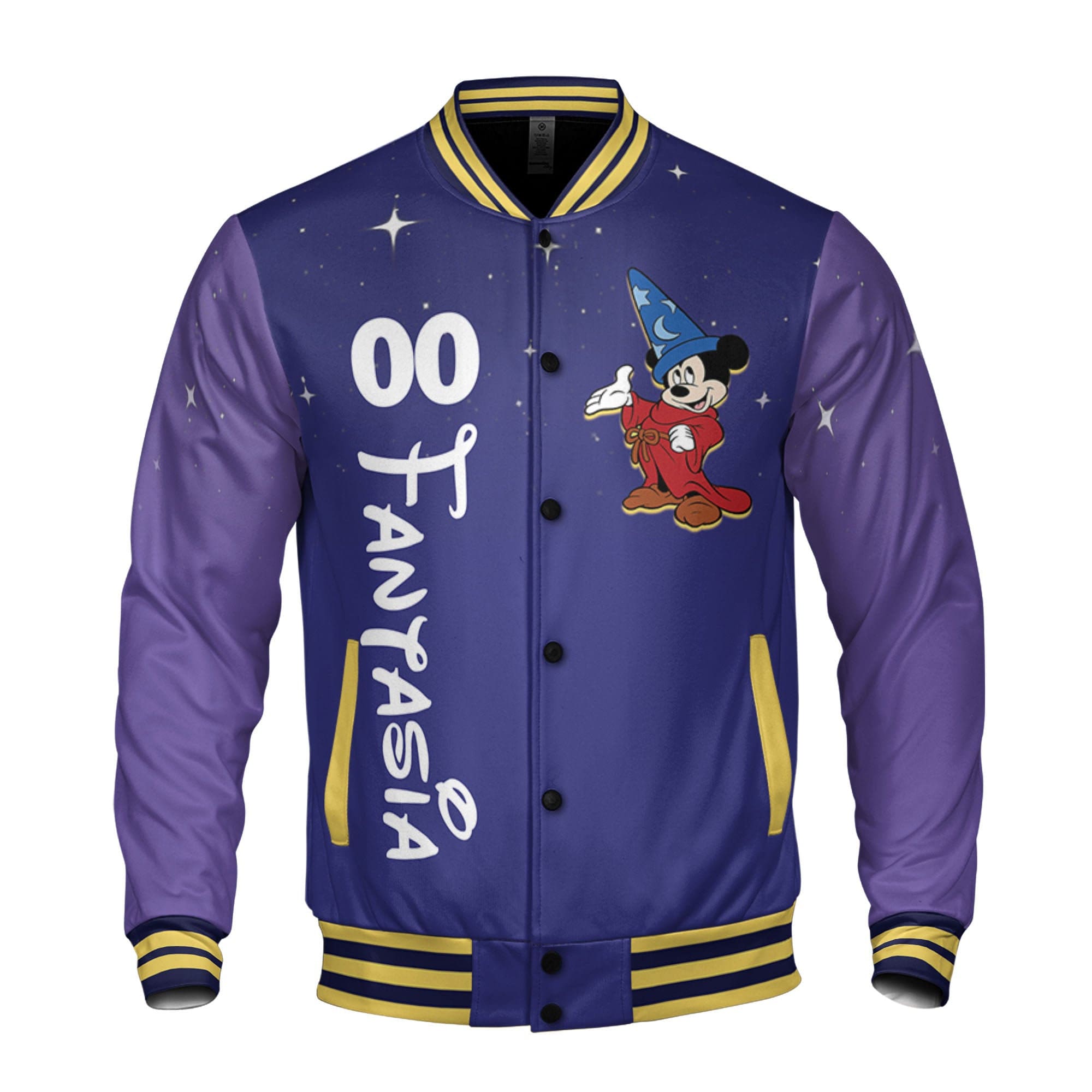 Discover Personalized Mickey Fantasia Disney Baseball Jacket