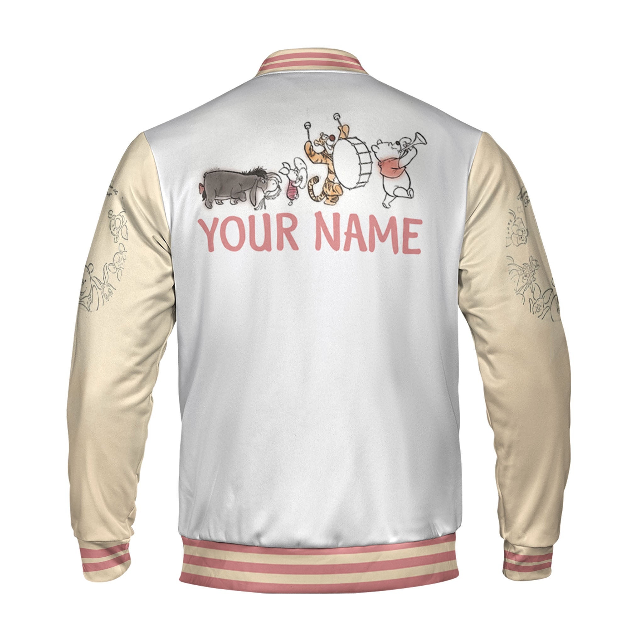 Discover Personalized Winnie the Pooh Disney Baseball Jacket