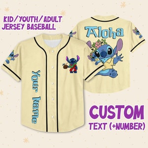 Shop San Diego Padres Lilo & Stitch Baseball Jersey - White - Scesy