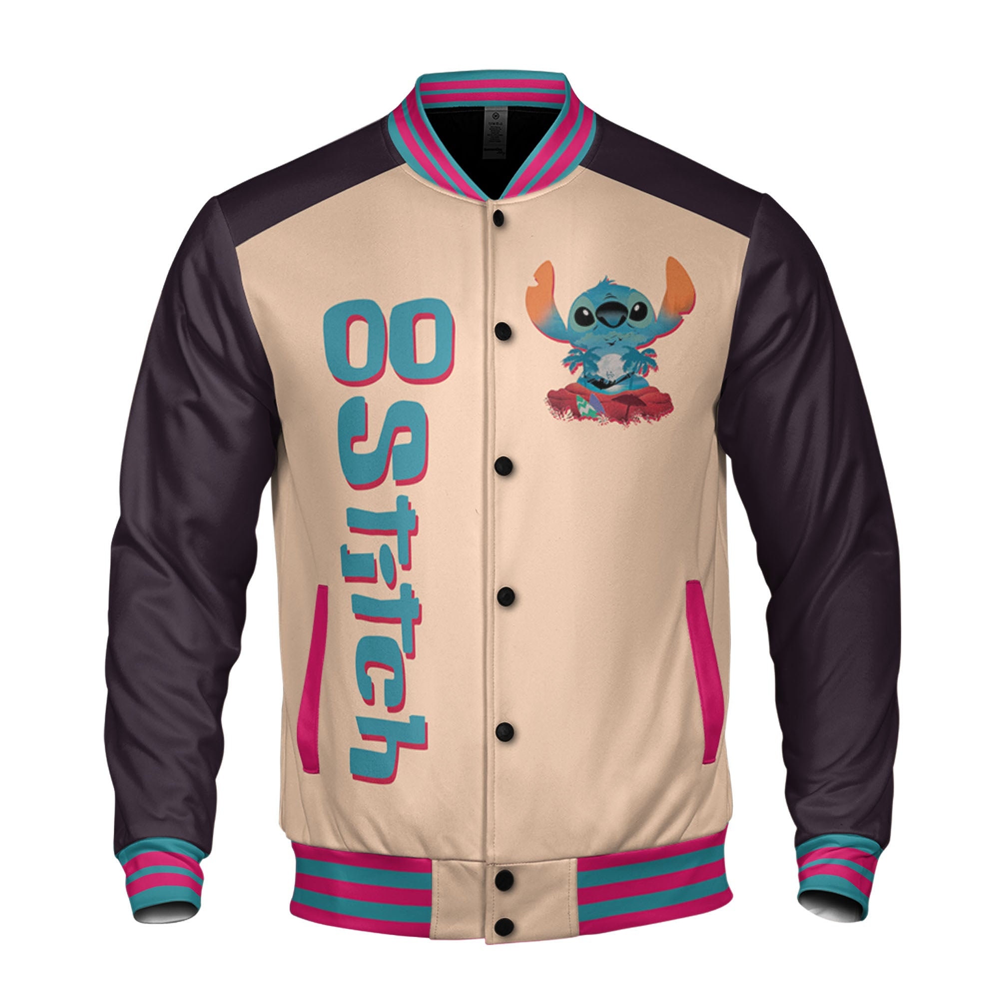 Discover Personalized Stitch and Lilo Disney Baseball Jacket