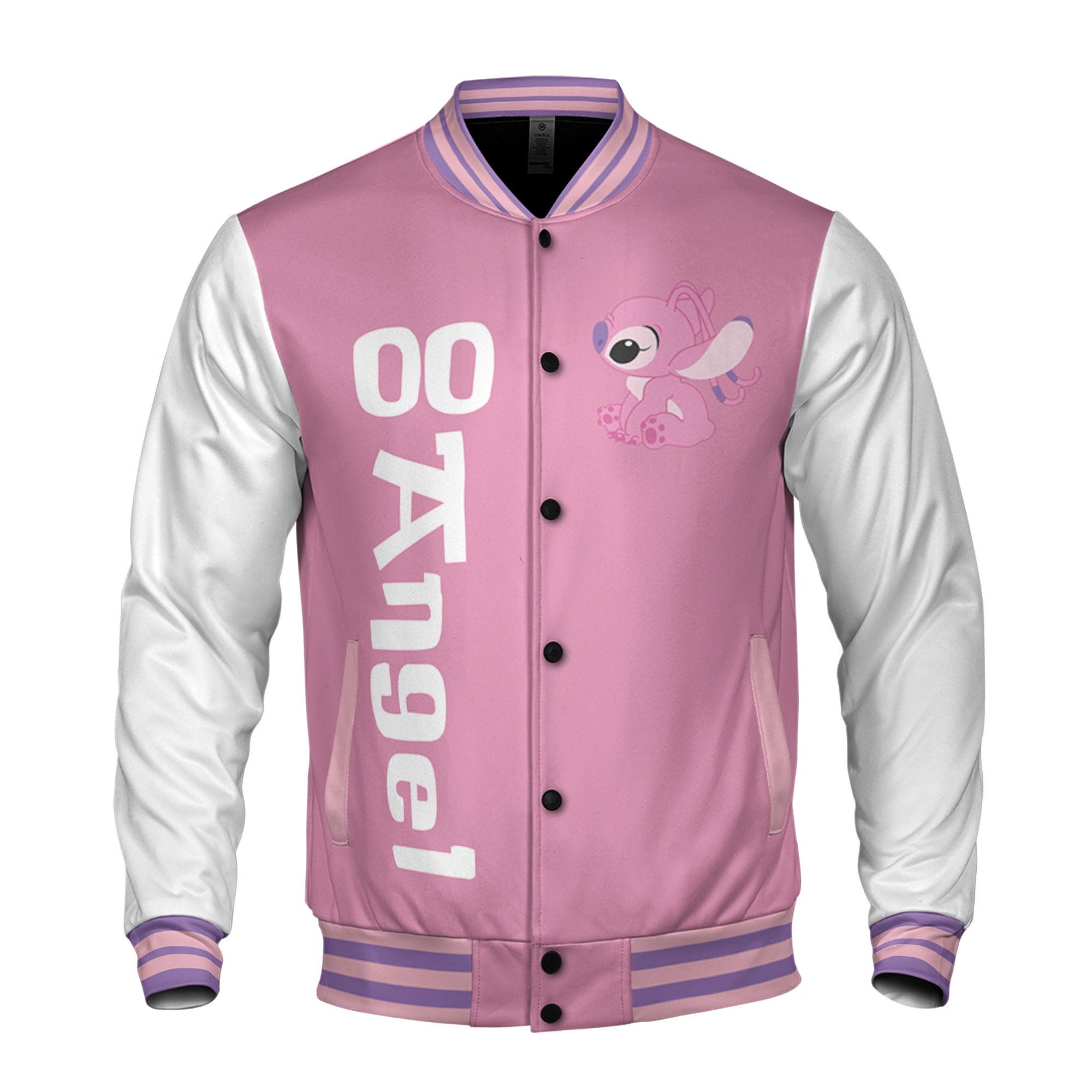 Discover Personalized Angel and Stitch Disney Baseball Jacket